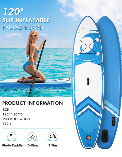 Load image into Gallery viewer, Inflatable Paddle Board Stand up Paddle Board 6 in Thick with Sup Accessories and Carry Bag and Fast Pumping for Adults and Youth
