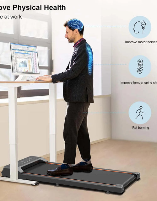 Load image into Gallery viewer, under Desk Treadmill - Walking Pad with LED Display and Remote Control, Portable Treadmill for Home and Office, 2.5HP, 265LBS Capacity
