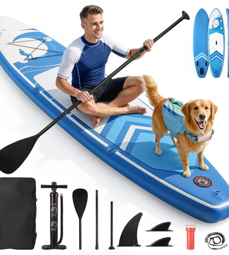 Inflatable Paddle Board Stand up Paddle Board 6 in Thick with Sup Accessories and Carry Bag and Fast Pumping for Adults and Youth