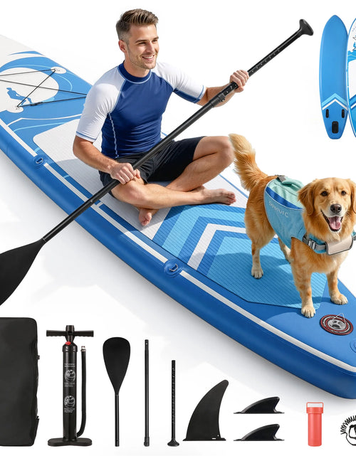 Load image into Gallery viewer, Inflatable Paddle Board Stand up Paddle Board 6 in Thick with Sup Accessories and Carry Bag and Fast Pumping for Adults and Youth
