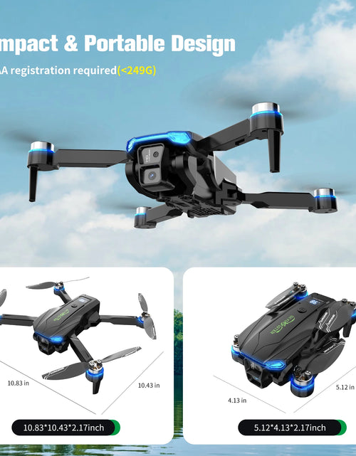 Load image into Gallery viewer, 3PC Battery RC Drone 4K Professional Dual Camera 6CH Foldable Drone Obstacle Avoidance RC Quadcopter Helicopter Toys for Kids Boys
