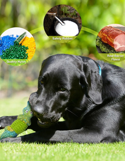 Load image into Gallery viewer, Tough Dog Toys,Dog Toys for Aggressive Chewers,Indestructible Dog Toys for Large Breed,Durable Dog Toys for Large Dogs,Bacon Flavor,Green
