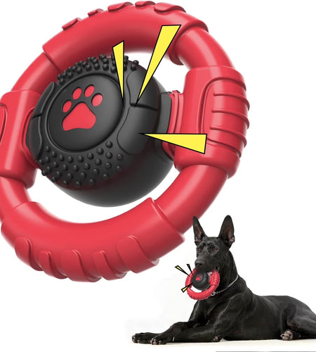 Extreme Tough Dog Chew Toys for Aggressive Chewers, Extra Durable Dog Squeaky Toys for Medium Breed, Indestructible Nylon Dog Toys for Large Dogs, Keep Dogs Busy