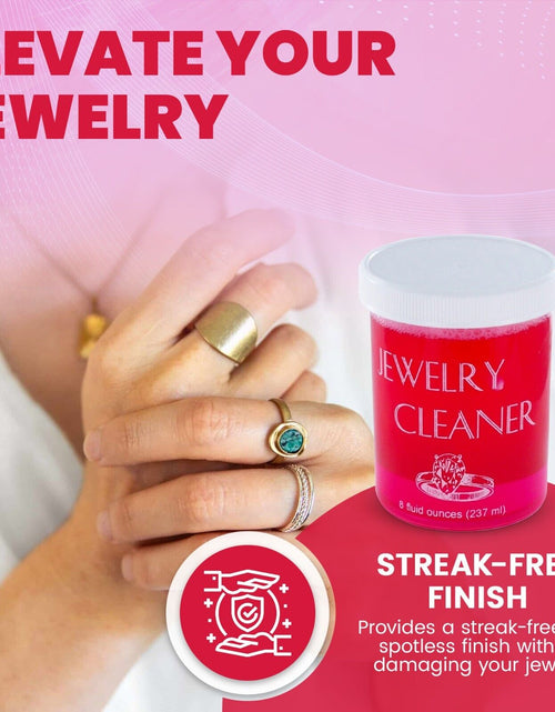 Load image into Gallery viewer, JSP Gold Silver Jewelry Cleaner Solution Diamond Gem Dip Liquid Basket Brush
