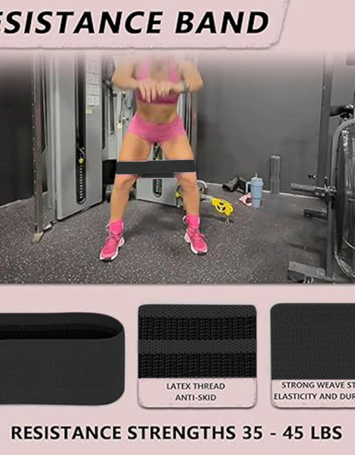 Load image into Gallery viewer, 9 Pcs Barbell Pad Set, Barbell Squat Pad for Hip Thrusts, Lunges, Leg Day with 2 Gym Ankle Straps, 3 Hip Resistance Bands, 2 Lifting Strap, Barbell Pad and Carry Bag, Black
