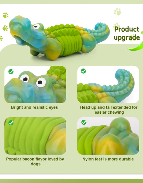 Load image into Gallery viewer, Tough Dog Toys,Dog Toys for Aggressive Chewers,Indestructible Dog Toys for Large Breed,Durable Dog Toys for Large Dogs,Bacon Flavor,Green
