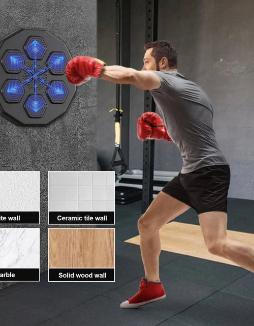 Load image into Gallery viewer, Music Boxing Machine, Smart Bluetooth Connection Boxing Equipment, Fight Reaction Training Boxing Pad, Release Pressure Wall Mounted Punching Equipment with Boxing Gloves
