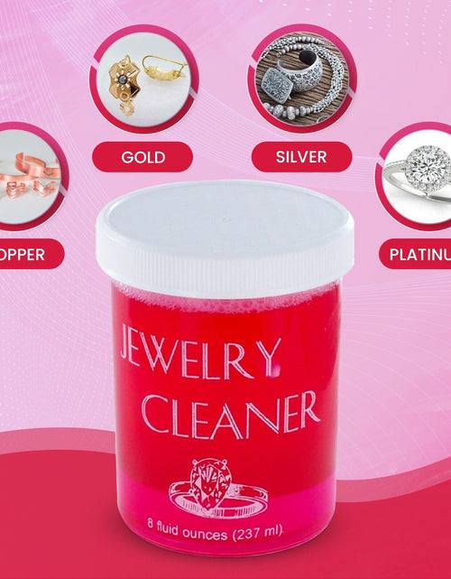 Load image into Gallery viewer, JSP Gold Silver Jewelry Cleaner Solution Diamond Gem Dip Liquid Basket Brush

