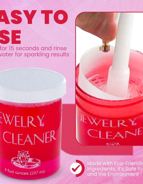 Load image into Gallery viewer, JSP Gold Silver Jewelry Cleaner Solution Diamond Gem Dip Liquid Basket Brush
