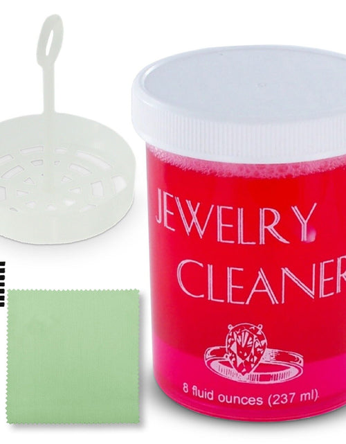 Load image into Gallery viewer, JSP Gold Silver Jewelry Cleaner Solution Diamond Gem Dip Liquid Basket Brush
