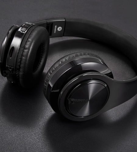 Bluetooth Headphones over Ear, LUXMO Wireless Noise Cancelling Headphones Foldable Stereo Headset with Mic, Rechargeable Headphones Handsfree Headphones for PC, Laptops and Smartphones