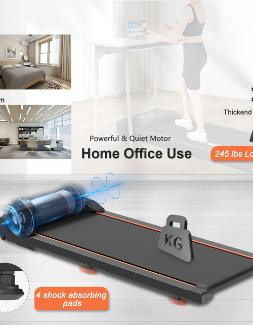 Load image into Gallery viewer, under Desk Treadmill - Walking Pad with LED Display and Remote Control, Portable Treadmill for Home and Office, 2.5HP, 265LBS Capacity
