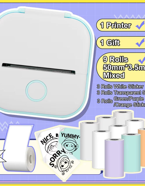 Load image into Gallery viewer, Phomemo T02 Pocket Printer Portable Thermal Printer Inkless Stickers Maker Mini Wireless Printer for Home School Office
