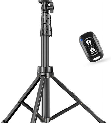 Innotech 62" Phone Tripod & Selfie Stick, Extendable Cell Phone Tripod Stand with Wireless Remote and Phone Holder, Compatible with Iphone Android Phone, Camera
