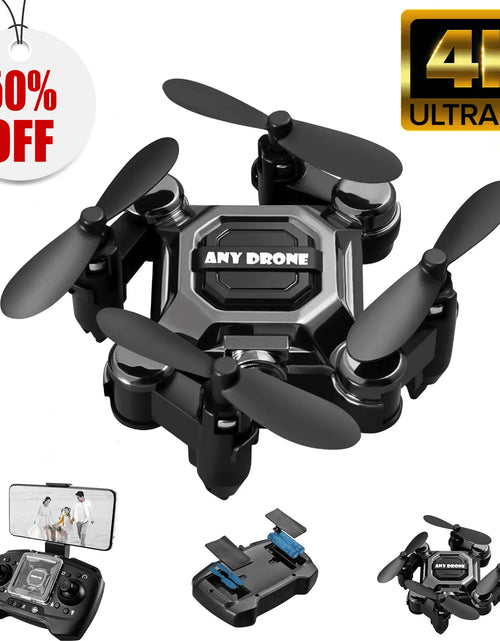 Load image into Gallery viewer, 4K Mini Foldable Drone for Kids, Drone with Camera, RC Drone with Altitude Hold 3D Flips and Headless Mode Easy to Fly
