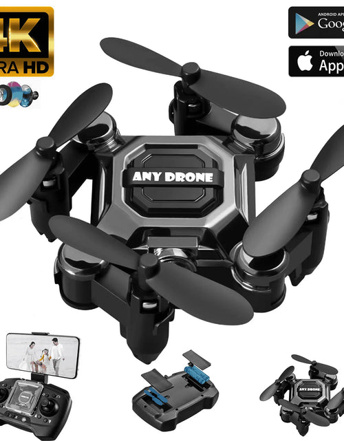 Load image into Gallery viewer, 4K Mini Foldable Drone for Kids, Drone with Camera, RC Drone with Altitude Hold 3D Flips and Headless Mode Easy to Fly
