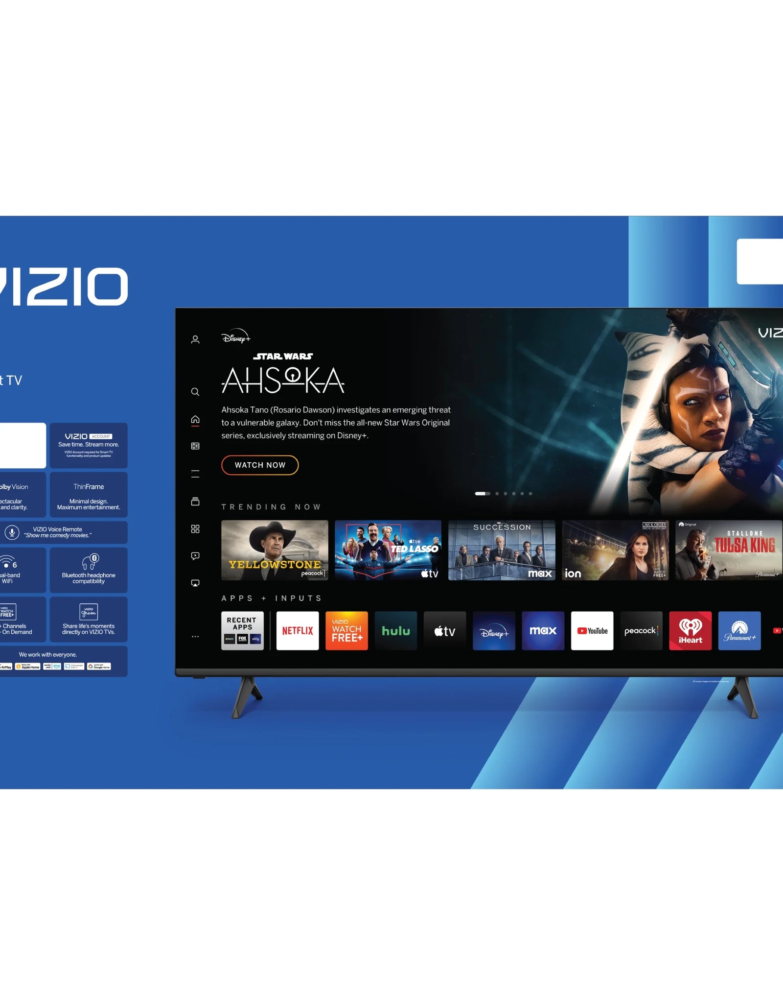 55” Class 4K UHD LED HDR Smart TV (V4K55M-08)