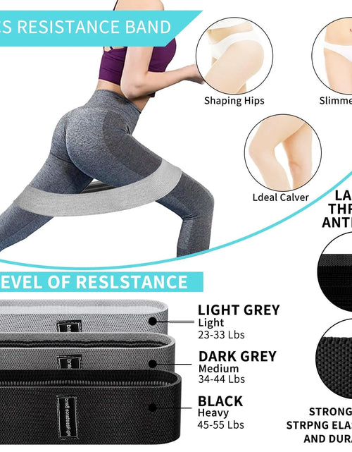 Load image into Gallery viewer, 9 Pcs Barbell Pad Set, Barbell Squat Pad for Hip Thrusts, Lunges, Leg Day with 2 Gym Ankle Straps, 3 Hip Resistance Bands, 2 Lifting Strap, Barbell Pad and Carry Bag, Black
