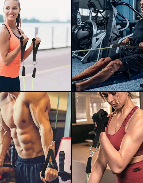 Load image into Gallery viewer, Resistance Exercise Bands Workout up to 150 Lb., Indoor and Outdoor with Door Anchor and Handles for Strength, Slim, Yoga, Home Gym Equipment for Men and Women
