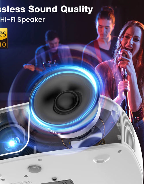 Load image into Gallery viewer, Portable Mini Projector with Wifi and Bluetooth and Speaker, Native 1080P 4K Support for Home Theater, Camping and Outdoor Movies
