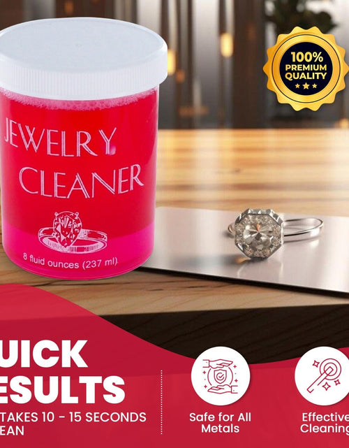 Load image into Gallery viewer, JSP Gold Silver Jewelry Cleaner Solution Diamond Gem Dip Liquid Basket Brush
