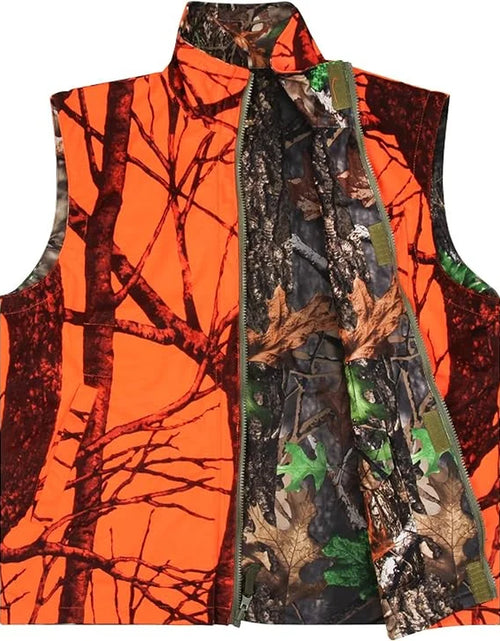 Load image into Gallery viewer, Hunting Heated Vest, Camo Orange Reversible Vest, Game Vest Jacket for Hunting, Lightweight Heating Vest (M)
