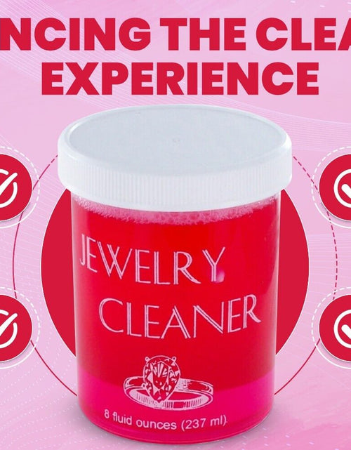 Load image into Gallery viewer, JSP Gold Silver Jewelry Cleaner Solution Diamond Gem Dip Liquid Basket Brush
